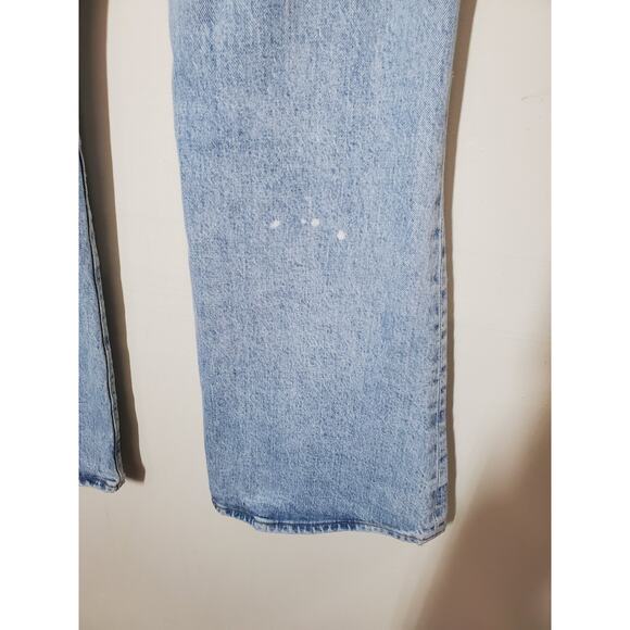 Levis Premium Ribcage Flare Jeans Womens 31 Blue High-Rise Button Fly LIGHT WASH - Picture 5 of 14